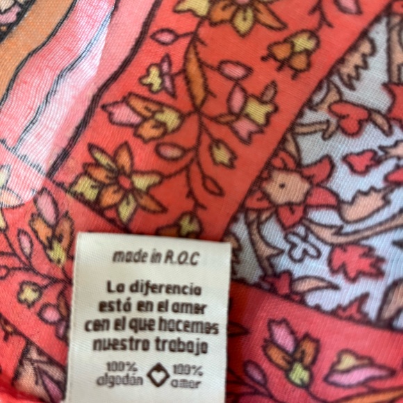 Vintage R.O.C. Beautiful Soft Multi Color Scarf - Picture 5 of 8